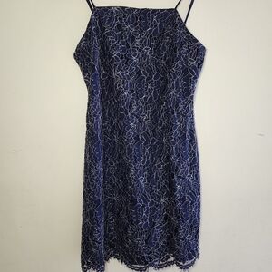 miami Size Medium Metallic Lace Mini Dress Size